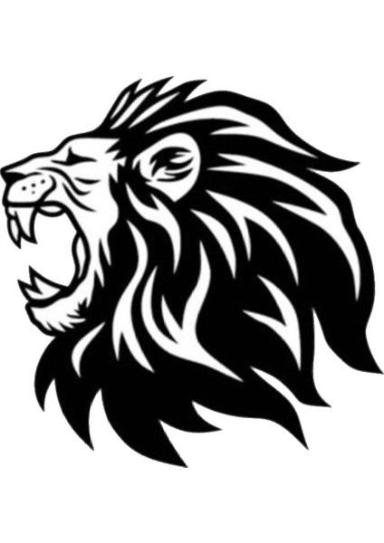 Aslan Tasarımlı Sticker Tip 2 Sticker 10 x 10 cm