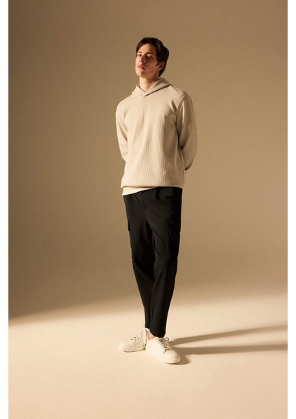 Oversize Geniş Kalıp Kapüşonlu Kapitone Sweatshirt B6492AX24SP