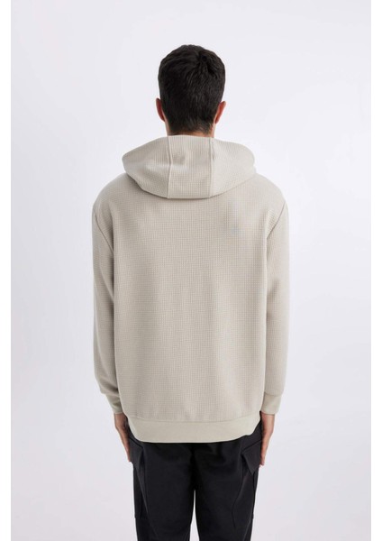 Oversize Geniş Kalıp Kapüşonlu Kapitone Sweatshirt B6492AX24SP