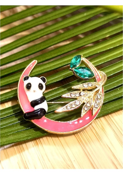 Ay Ayıcık Çiçek Figürlü Broş