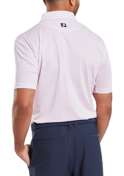 Wiggle Print Lisle Erkek Golf T-Shirt 33999 Wht/sky/pnk modelleri