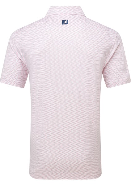 Wiggle Print Lisle Erkek Golf T-Shirt 33999 Wht/sky/pnk fırsatları