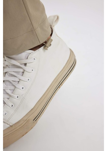 Jogger Yazlık Kumaş Pantolon Kargo Cepli Her Yöne Esneyen Büzgülü Düz Paça B6580AX24SP