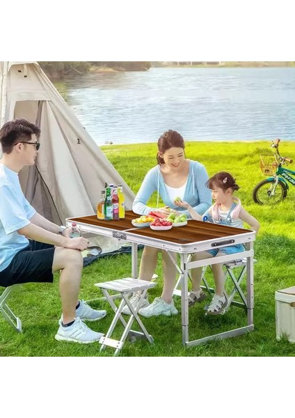 Taşınabilir Kalınlaştırılmış Alüminyum Alaşımlı Katlanır Kamp Masası - Kamp ve Outdoor Için Hafif ve Dayanıklı fırsatları