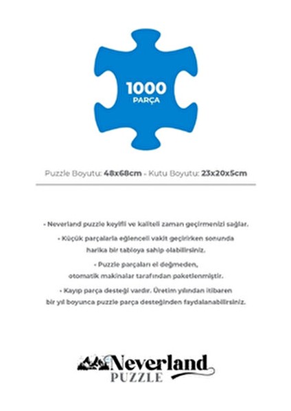 2 Adet Neverland 1000 Parça Puzzle Seti Kudüs ve Kutsal Kabe 2 Adet fırsatları