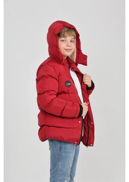 Kışlık Yoğun Şişme Elyaf Dolum Kapüşonlu Kalın Su Geçirmez Erkek Çocuk Mont fırsatları