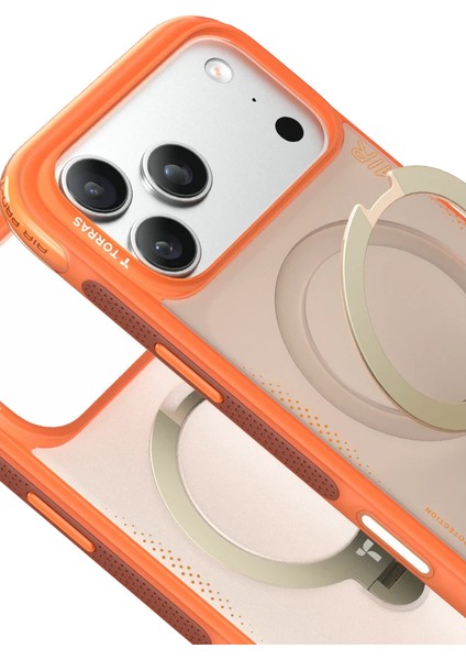 Apple iPhone 17 Pro O Stand Spin Air Serisi Magsafe Kılıf - Turuncu fiyatları