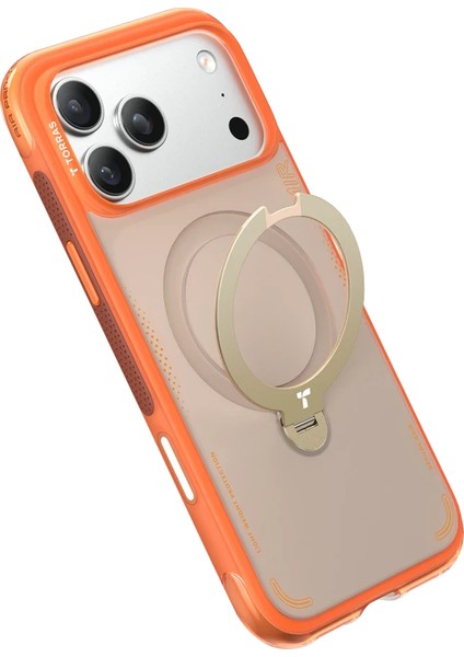 Apple iPhone 17 Pro O Stand Spin Air Serisi Magsafe Kılıf - Turuncu fırsatları