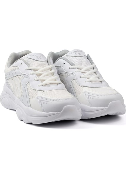 Erkek Beyaz Günlük Spor Ayakkabı Rahat Yürüyüş Koşu Sneaker Hafif Tabanlı