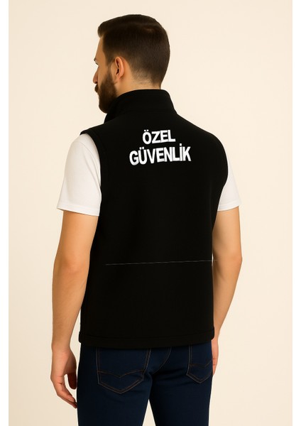 Arhur Kışlık Erkek Nakış Işlemeli 3 Cepli Önden Yazılı Polar Özel Güvenlik Yeleği