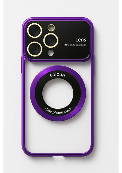 Iphone 14 Pro Kılıf Kamera Korumalı Magsafe Colourl Mor
