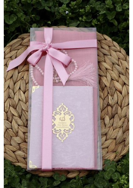 20 Adet Eşarplı Yasin Hediyelik Mevlid Seti Y201 Pembe fiyatları