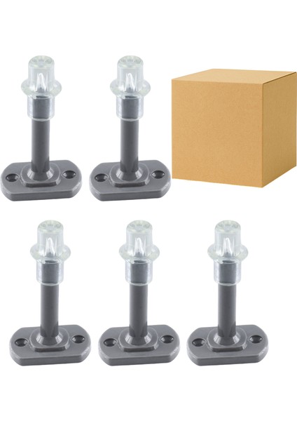 Gri 50 Adet Silikon Kapı Pencere Arkası Vidalı Duvar Boya Koruyucu Tampon Mobilya Stoperi Durdurucu