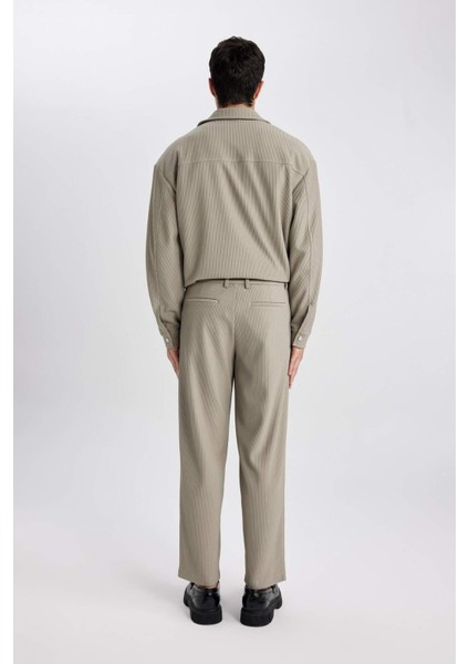 Yazlık Kumaş Pantolon Tapered Fit Normal Kesim Düz Paça Her Yöne Esneyen B6584AX24SP
