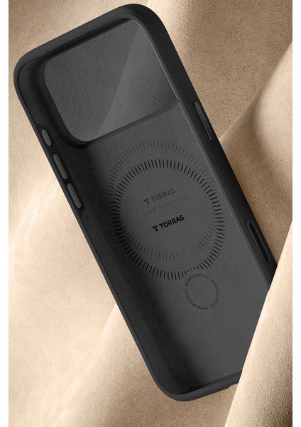 Apple iPhone 17 Pro O Stand Spin Silicone Serisi Magsafe Kılıf - Siyah