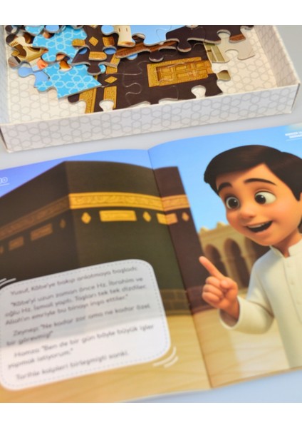 Mescid-I Haram 54 Parça Çocuk Puzzle – Hikâye Kitabı ve Boyama Kitabı Hediyeli, Özel Kutulu fiyatları