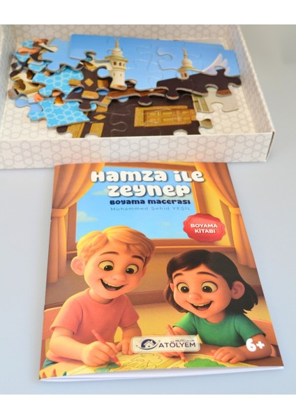 Mescid-I Haram 54 Parça Çocuk Puzzle – Hikâye Kitabı ve Boyama Kitabı Hediyeli, Özel Kutulu fırsatları