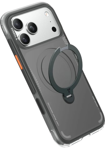 Apple iPhone 17 Pro O Stand Spin Air Serisi Magsafe Kılıf - Siyah fırsatları