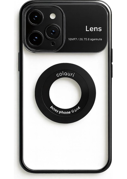 Iphone 15 Pro Max Kılıf Kamera Korumalı Magsafe Colourl Siyah