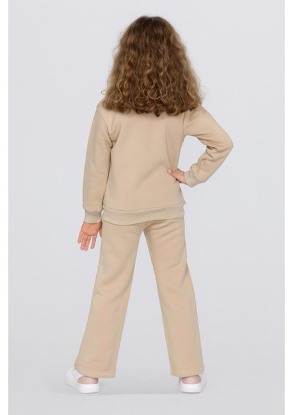 Kışlık Kız Çocuk Üç Iplik Takım – Nakışlı Fiyonklu,puantiyeli Şık ve Konforlu Takım fiyatları