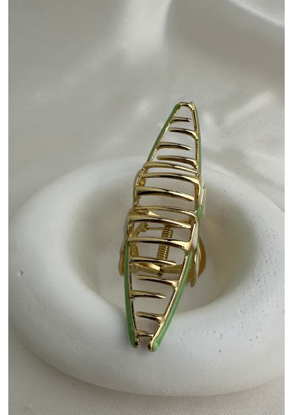 Altın Rengi Mineli Metal Kelebek Kıskaç Toka (10CM) fiyatları