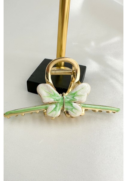 Altın Rengi Mineli Metal Kelebek Kıskaç Toka (10CM) modelleri