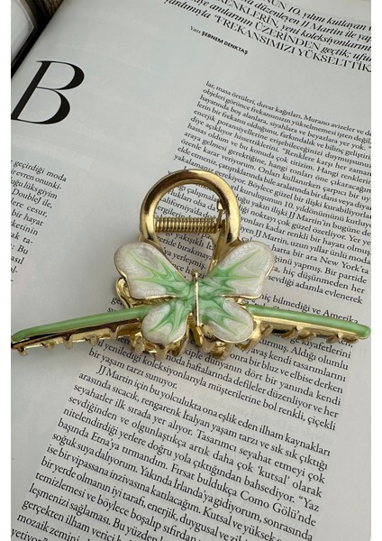 Altın Rengi Mineli Metal Kelebek Kıskaç Toka (10CM) indirimleri