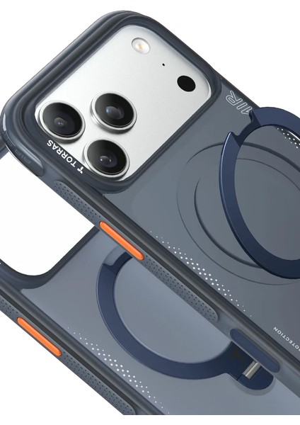 Apple iPhone 17 Pro Max O Stand Spin Air Serisi Magsafe Kılıf - Lacivert fiyatları