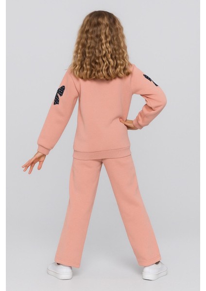 Kışlık Kız Çocuk Üç Iplik Takım – Nakışlı Fiyonklu,puantiyeli Şık ve Konforlu Takım fiyatları