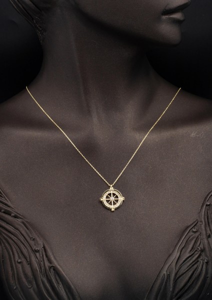 Pusula Yıldızı Altın Kolye 14 Ayar fiyatları