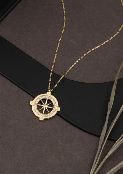 Pusula Yıldızı Altın Kolye 14 Ayar fırsatları