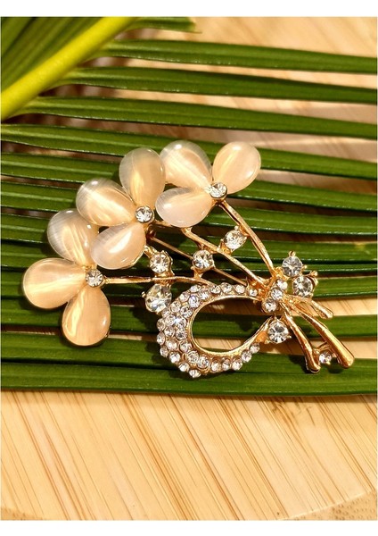 Demet Gül Figürlü Broş