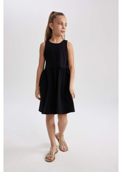 Kız Çocuk Kolsuz Elbise B4336A824SM