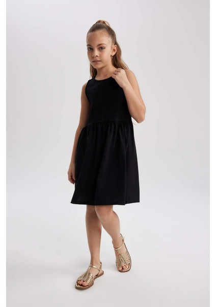 Kız Çocuk Kolsuz Elbise B4336A824SM