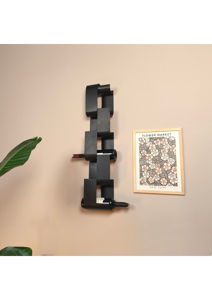 Metal Şarap Rafı | 6'lı Şarap Rafı | Modern Şarap Saklama Ünitesi