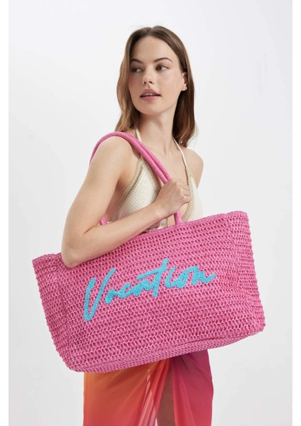 Kadın Hasır Omuz Çantası B9076AXNS