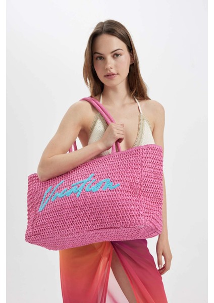 Kadın Hasır Omuz Çantası B9076AXNS