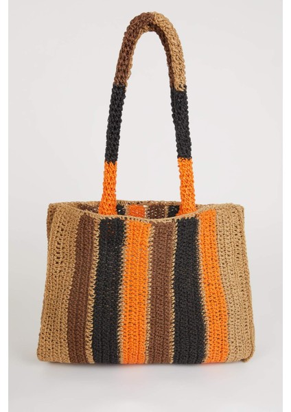 Kadın Hasır Omuz Çantası B9058AXNS