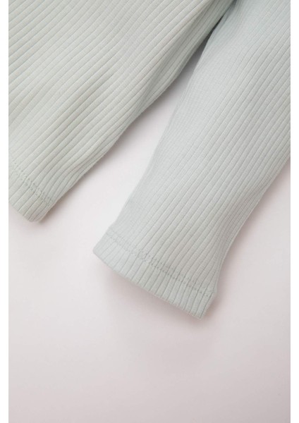 Kız Bebek Nakışlı Uzun Kollu Fitilli Kaşkorse Pijama Takımı B9239A524SP