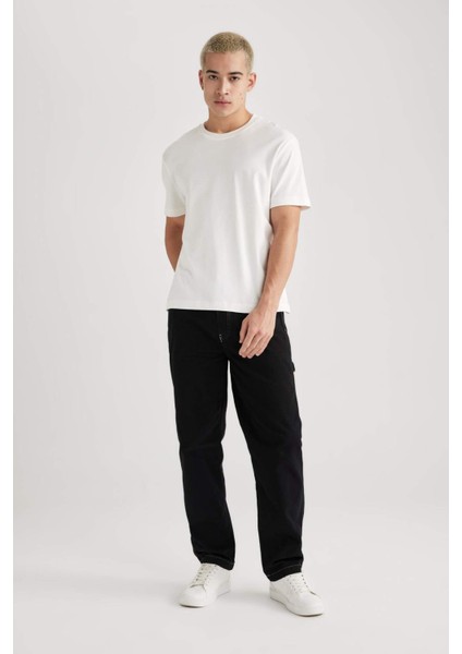 Pantolon Wide Leg Fit Geniş Kalıp Normal Bel Geniş Bol Paça