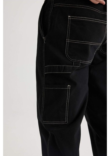 Pantolon Wide Leg Fit Geniş Kalıp Normal Bel Geniş Bol Paça