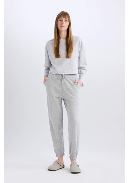 Bisiklet Yaka Uzun Kollu Casual Pijama Üstü-Fall in Love B1279AX23WN