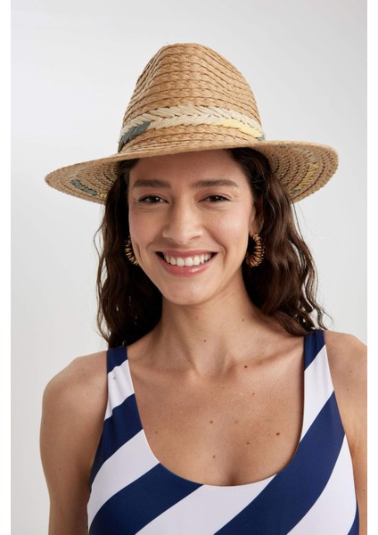 Kadın Hasır Şapka B9155AX24SM