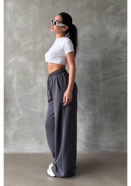 Füme Geniş Paça Modal Kadın Eşofman Altı MG2122 modelleri