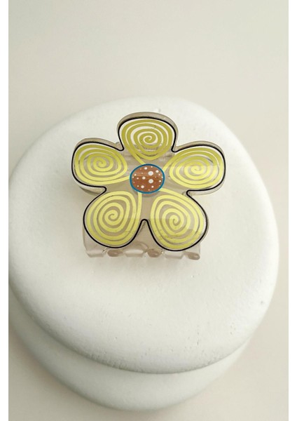 Yonca Çiçek Küçük Mandal Saç Tokası (Ölçü:5cm)