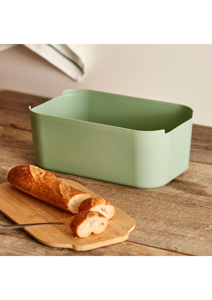 Breed 2in1 Kesme Tahtalı Ekmek Kutusu Yeşil (33x18,5x12 cm)