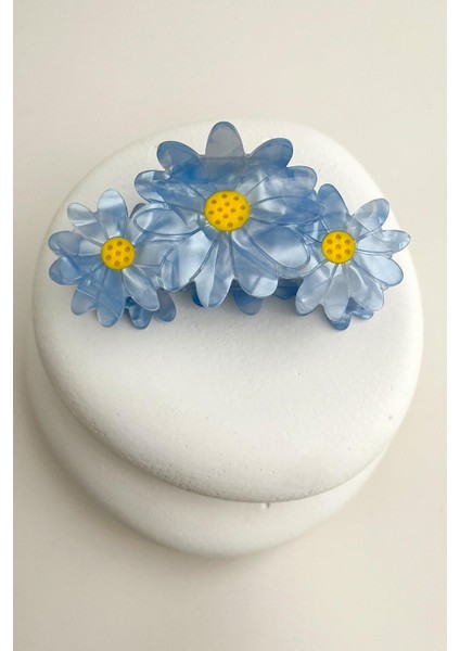 Papatyalar Mandal Saç Tokası (Ölçü:8cm)