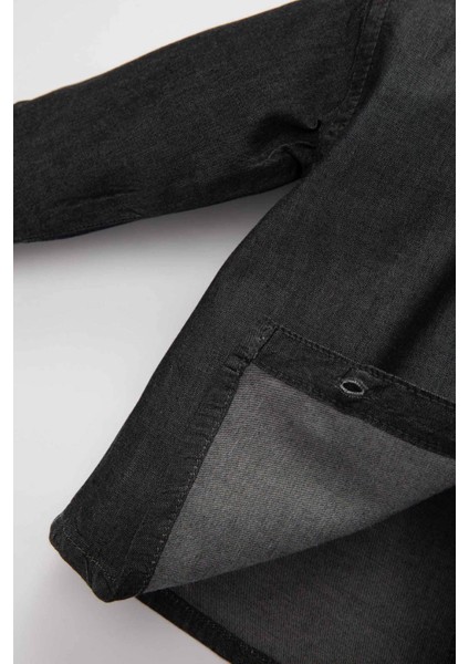 Erkek Bebek Uzun Kollu Jean Gömlek B6739A524SP