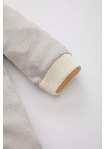 Erkek Bebek Yeni Doğan Polo Yaka Uzun Kollu Tulum B7658A524SP