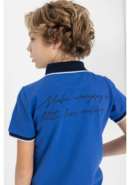 Erkek Çocuk Polo Yaka Pike Kısa Kollu Tişört B6830A824SM